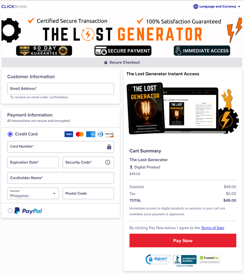 The Lost Generator